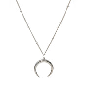 Crescent Necklace Silver