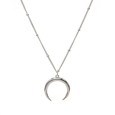 Crescent Necklace Silver