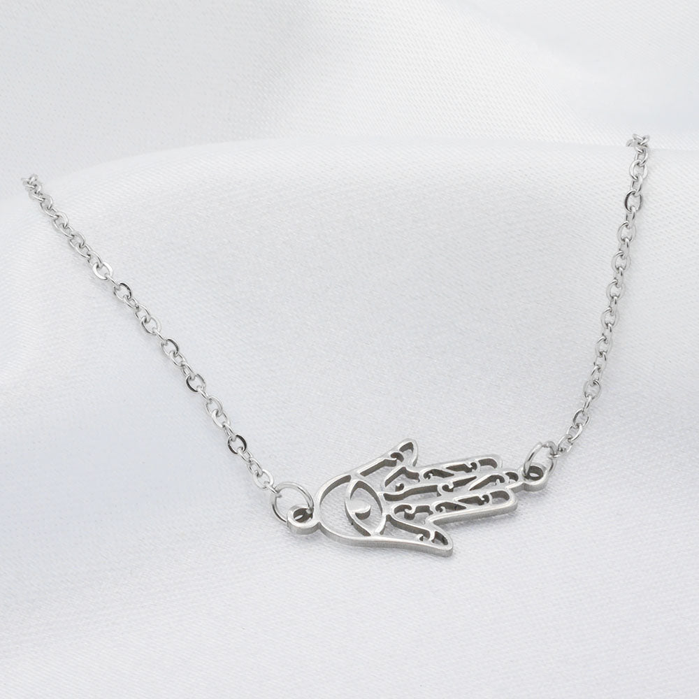 Hamsa Hand / Fatimas Hand Armband Silber
