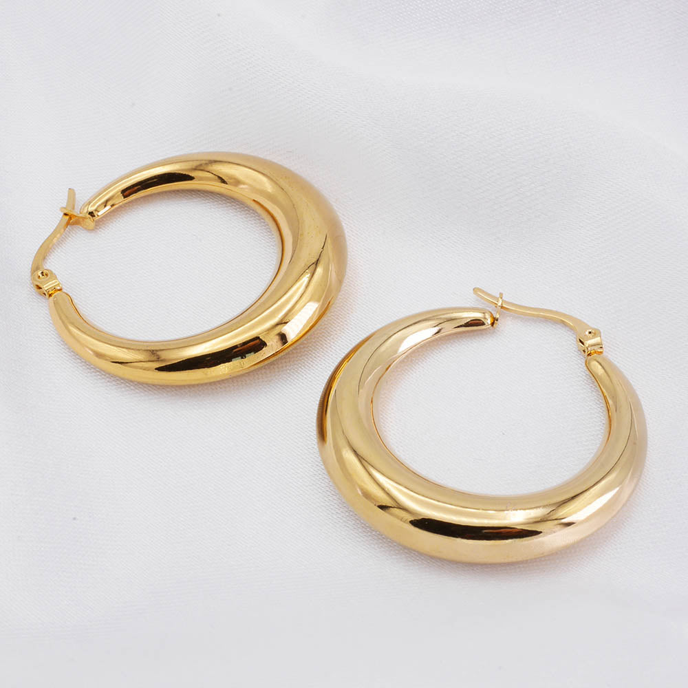 Hoop Ohrringe Gold Edelstahl