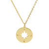 Kompass Halskette Gold / Edelstahl vergoldet