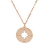 kompass halskette rosegold