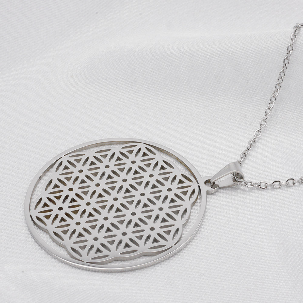 Lebensblume Silber Kette