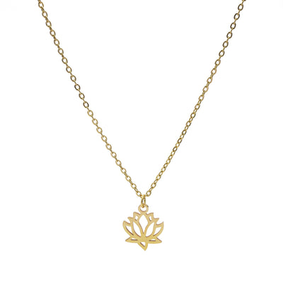 Lotusblüte Halskette Gold