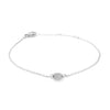 Zartes Plättchen Armband aus Edelstahl, Silber Optik