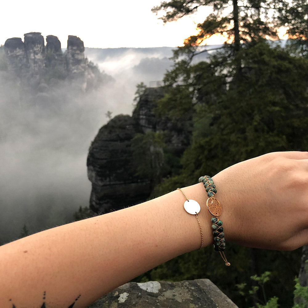 Vergoldetes Plättchen Armband