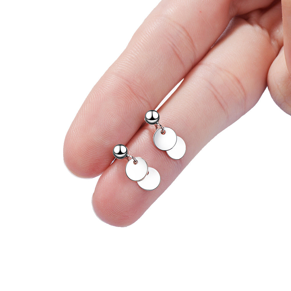 Plättchen Ohrringe aus 925 Sterling Silber