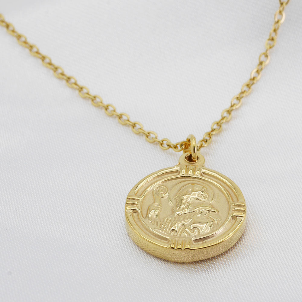 sankt benedikt halskette gold (vergoldet)