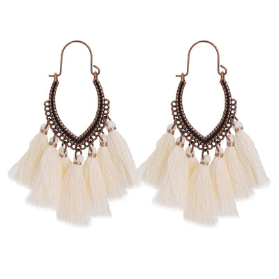 tassel ohrringe weiss