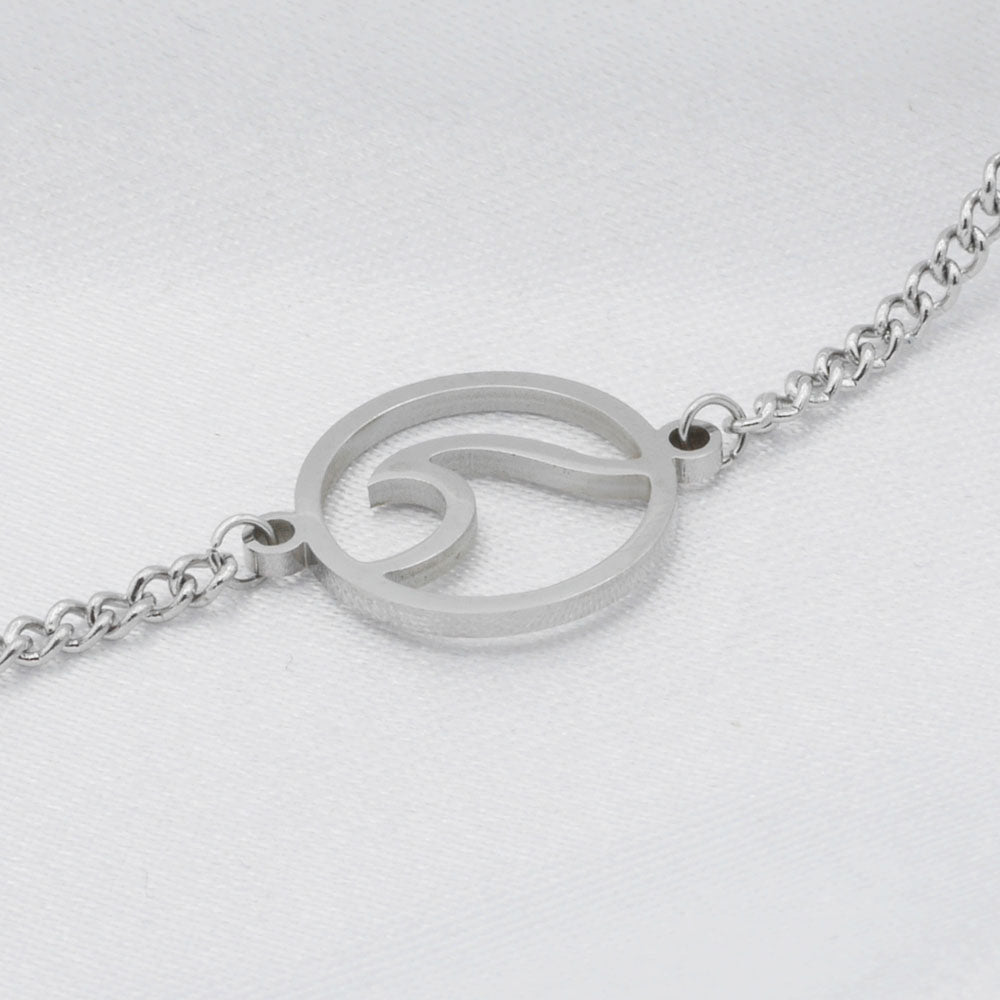 Wave / Welle Armband Silber
