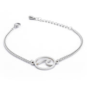 Armband mit Welle / Wave Edelstahl / Silber