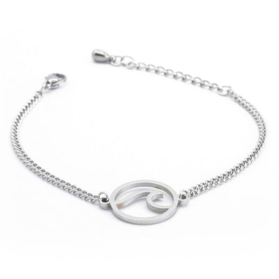 Armband mit Welle / Wave Edelstahl / Silber