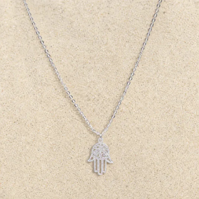 Fatima's Hand Necklace Silver