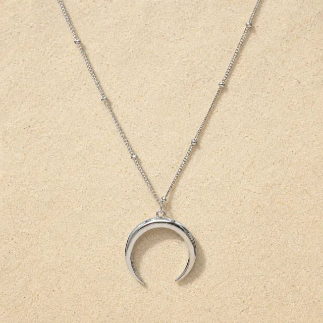 Halbmond Kette Silber