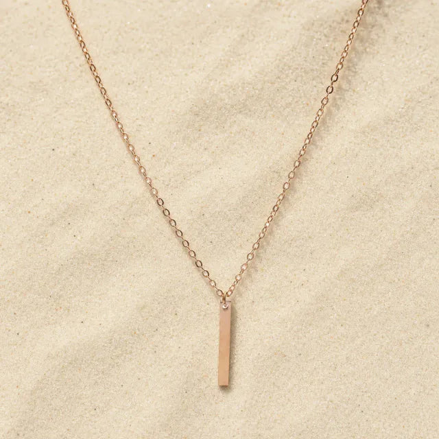 Bar chain rose gold