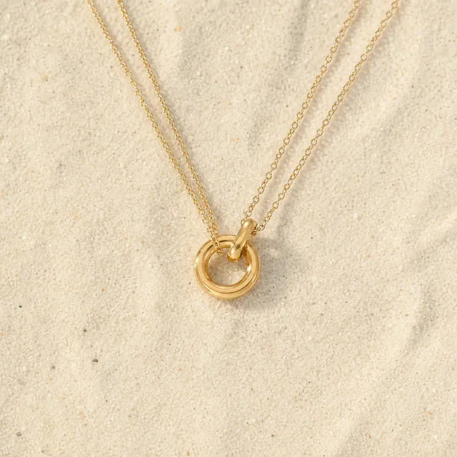 Kreis Halskette Gold