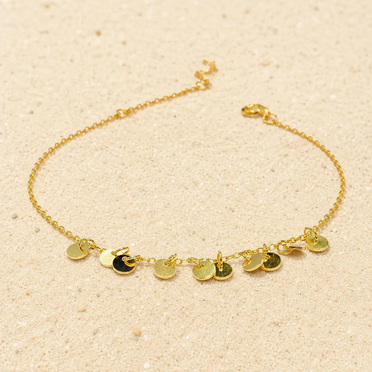 platelet bracelet on light sand