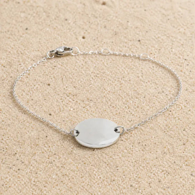 Plättchen Armband Silber