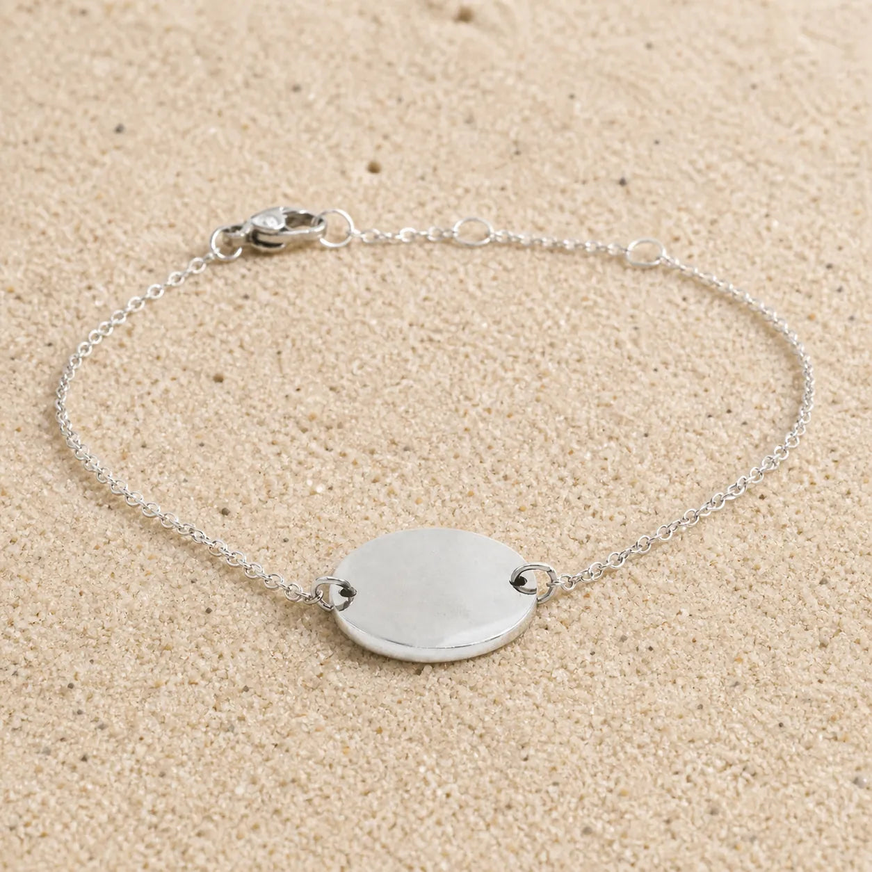 Platelet Bracelet Silver on light sand