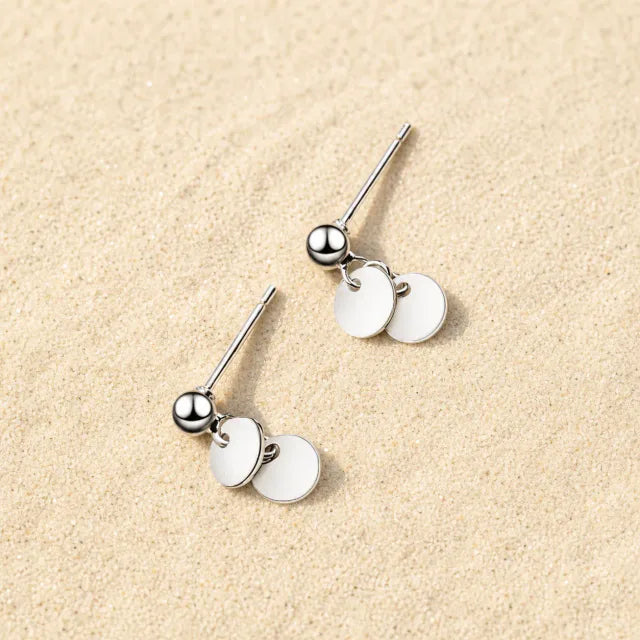 Plate earrings silver