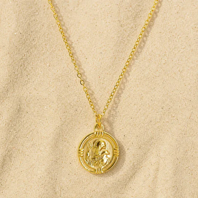 Saint Benedict Necklace Gold