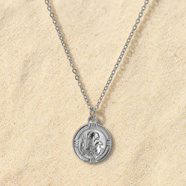 Saint Benedict necklace silver