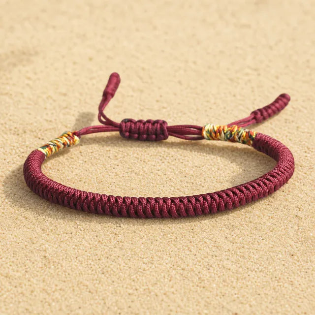 Tibetan Bracelet Bordeaux Red