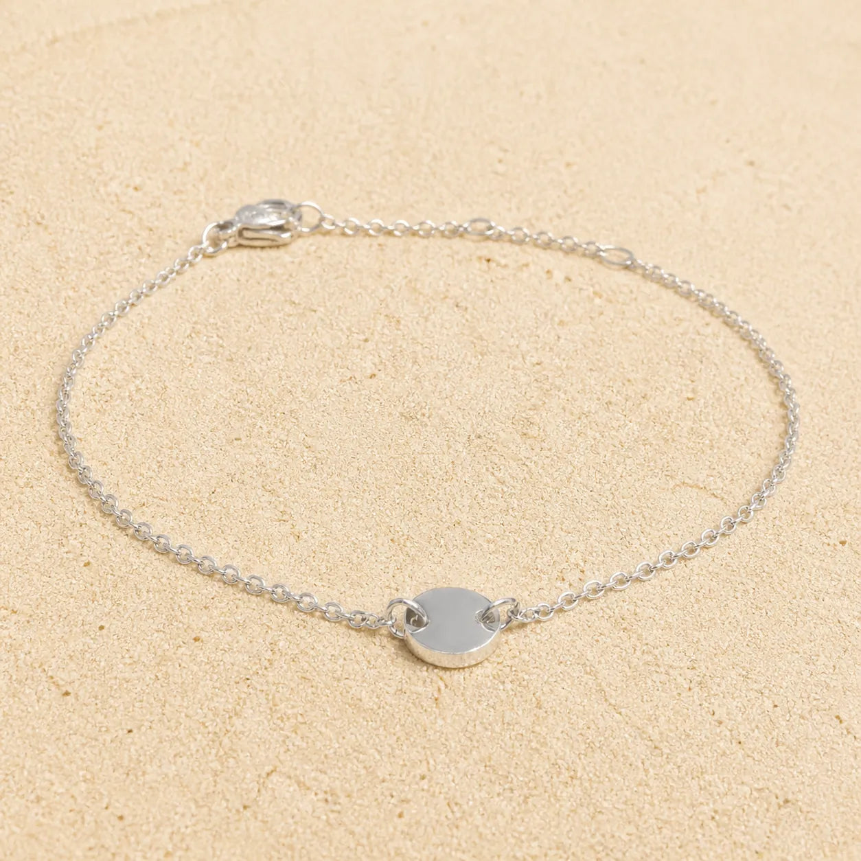 Platelet Bracelet Silver on light sand